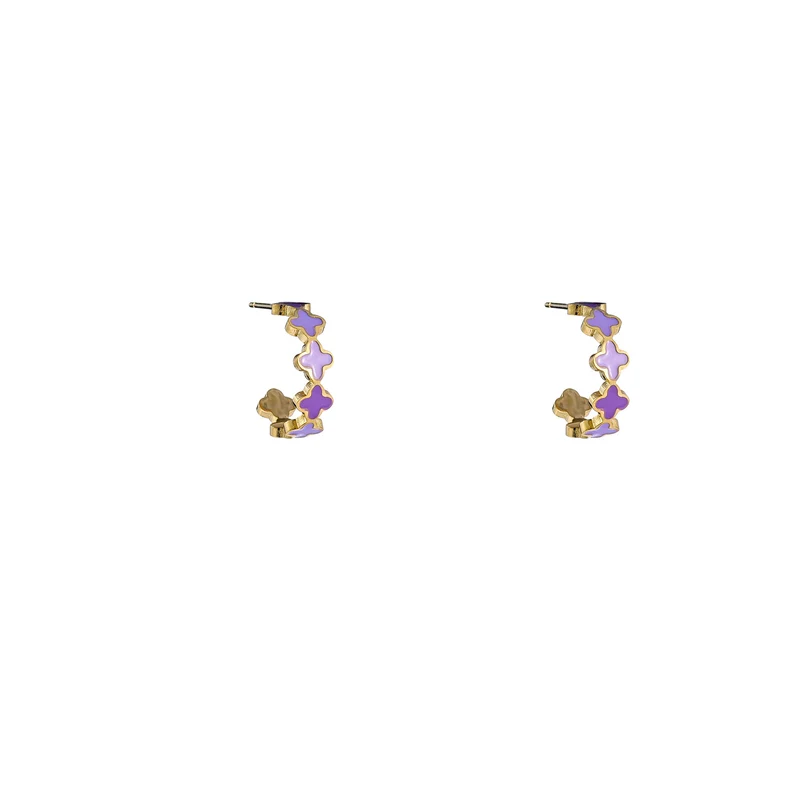 Day & Eve by Go Dutch Label Clover Hoops Lilac & Mint