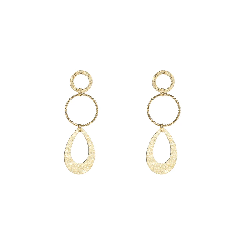Day & Eve by Go Dutch Label Fine Hammered Dangles