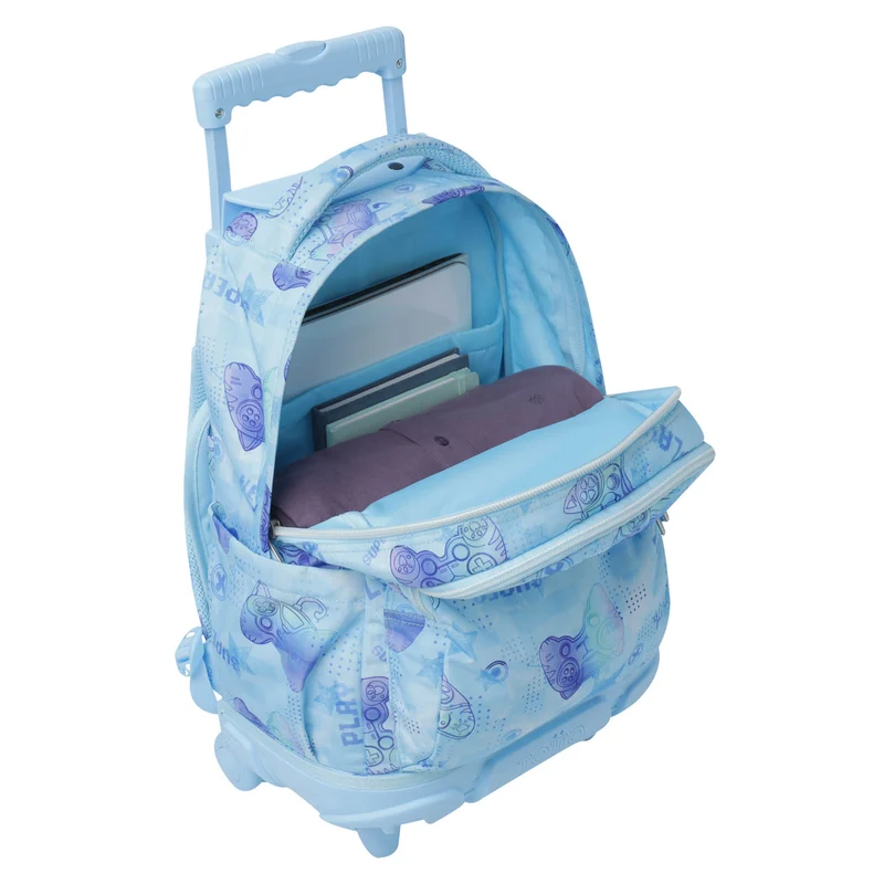 TOTTO Mochila escolar con ruedas Renglones - 1FY Polar