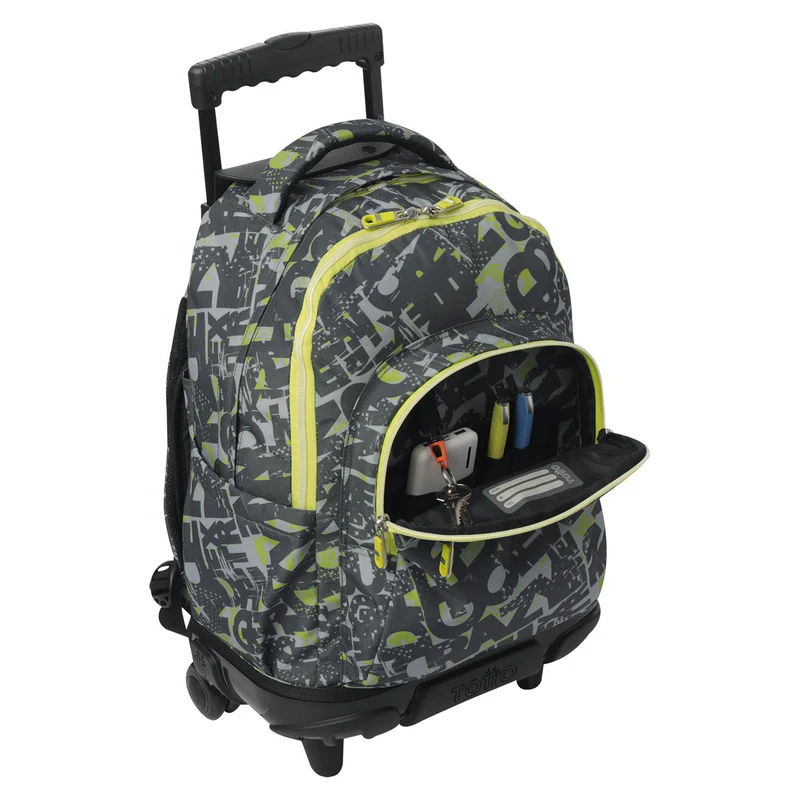 TOTTO Mochila escolar con ruedas Renglones- 7YJ Texgrunge