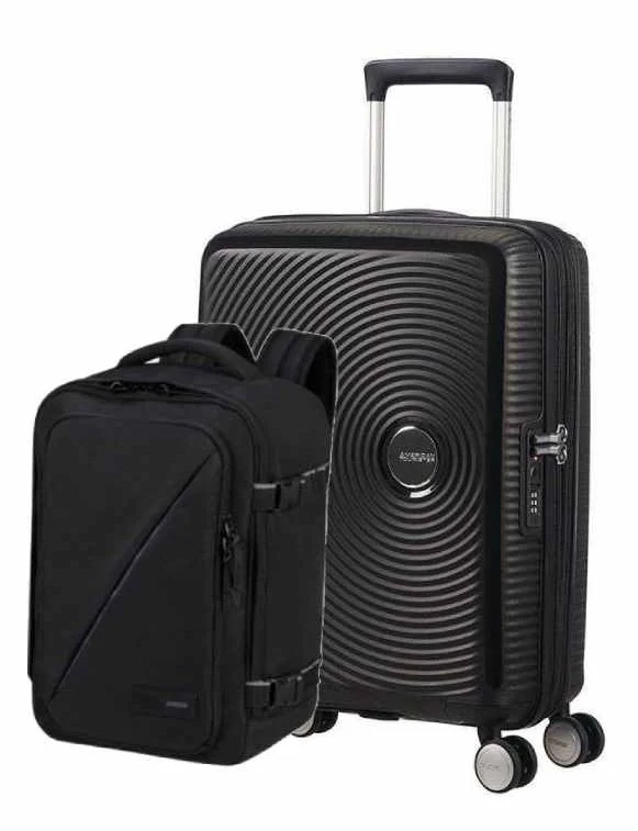 Pack Maleta Cabina SoundBox + Mochila Take2cabin de American Tourister - Negro