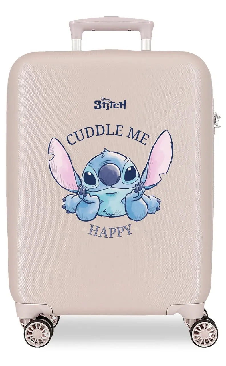 3111141 TROLLEY ABS 55CM.4R. STITCH CUDDLE ME HAPPY BEIGE