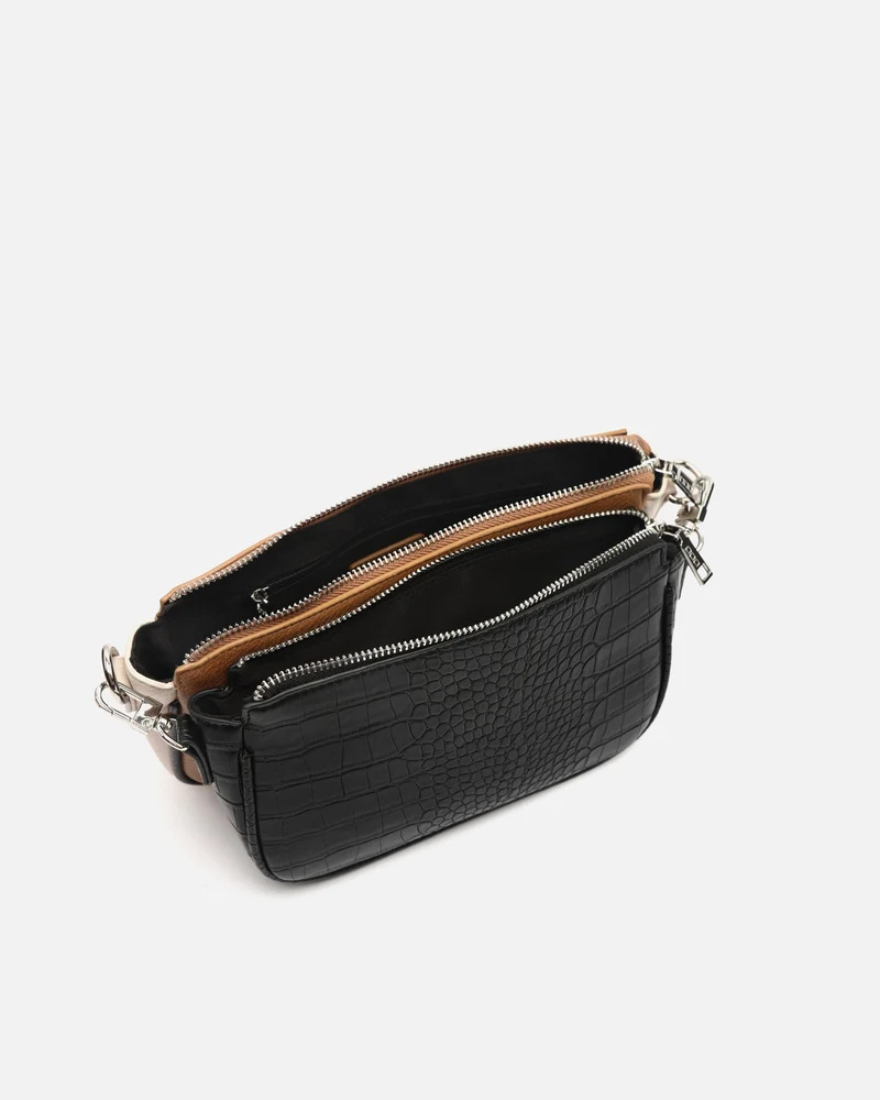 Ralu-1 bolso bandolera con compartimento extraíble y estampado animal print