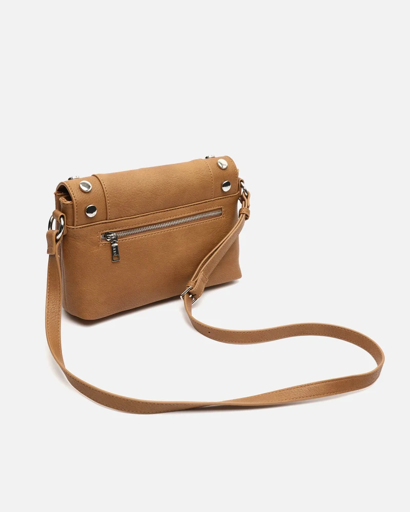 Diblin bolso bandolera con solapa y detalles metálicos