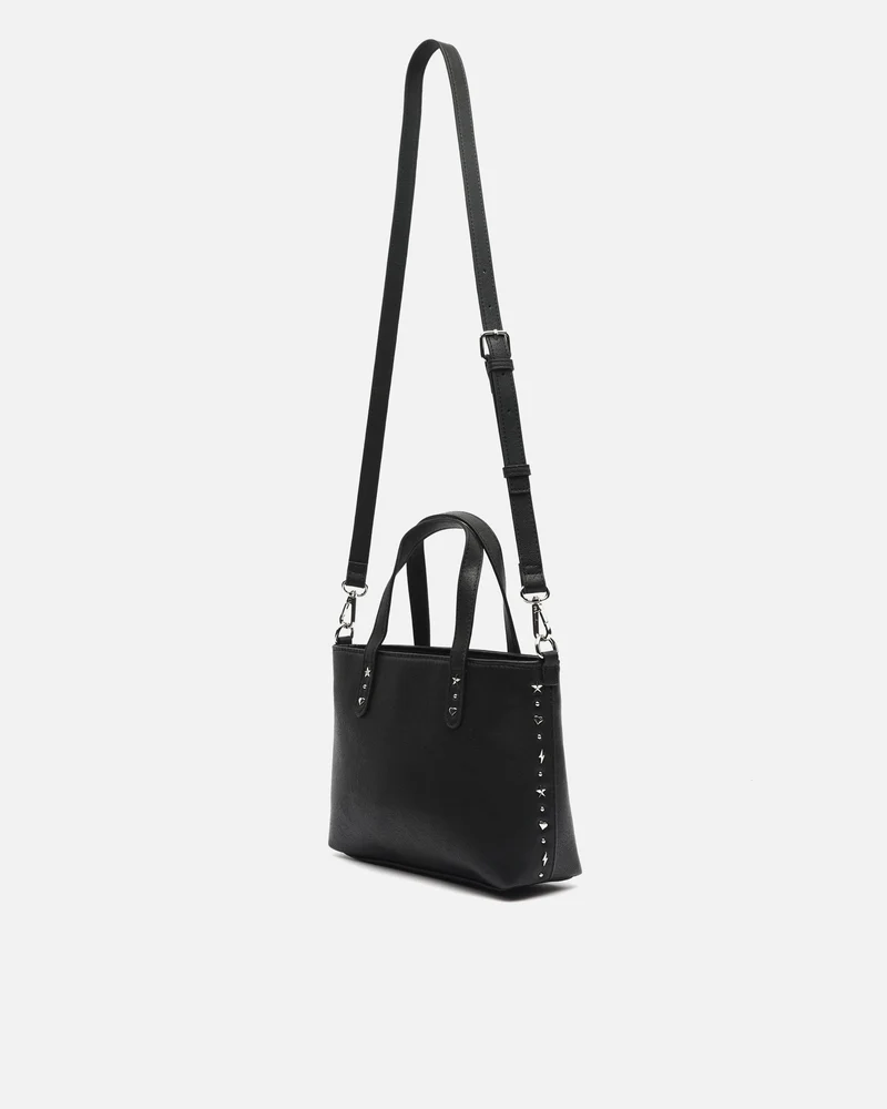 Macota bolso tote pequeño con asa bandolera y detalles metálicos