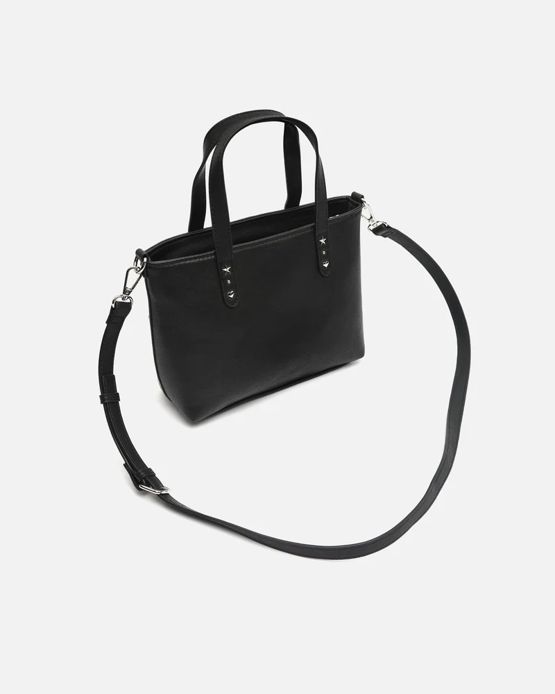 Macota bolso tote pequeño con asa bandolera y detalles metálicos