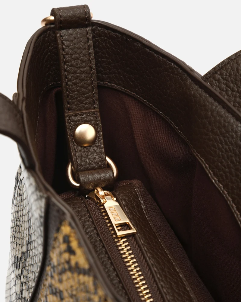 Toksito-1 bolso de hombro con neceser extraíble y estampado animal print