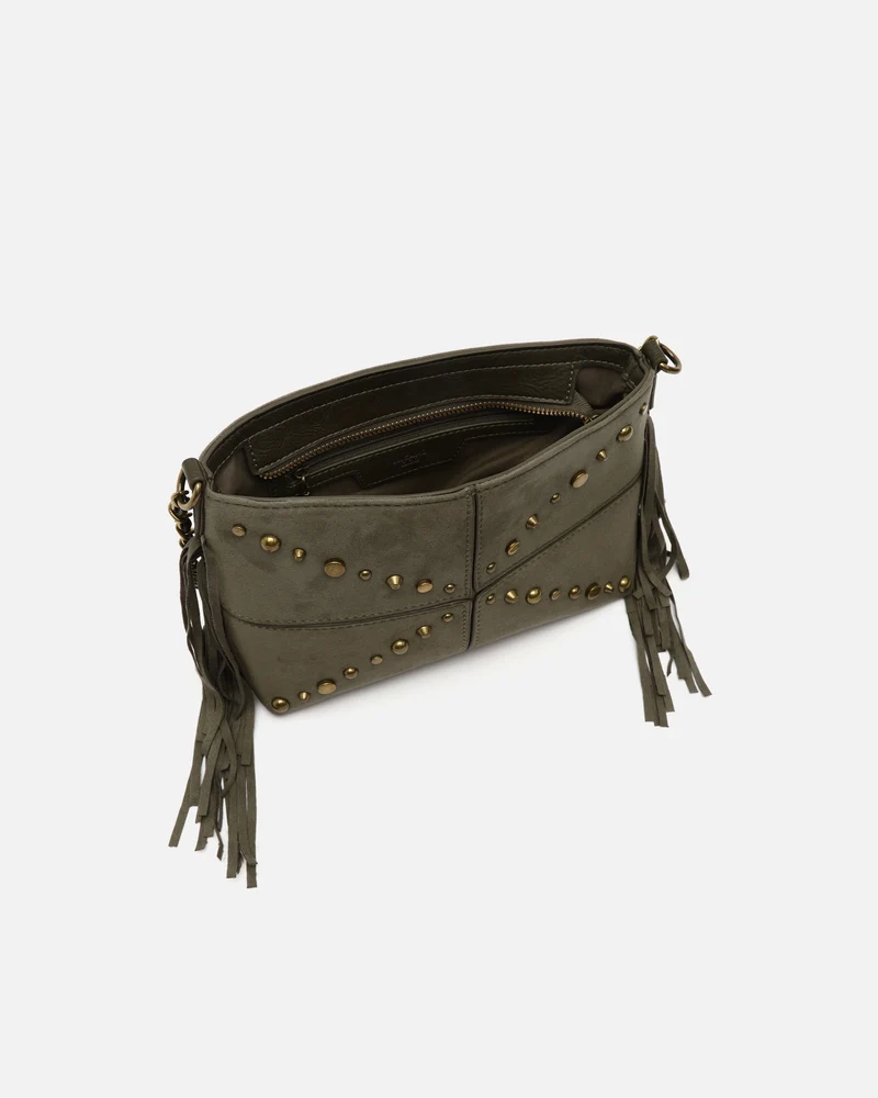 Anabelas-1 bolso bandolera efecto ante con detalles metálicos y flecos