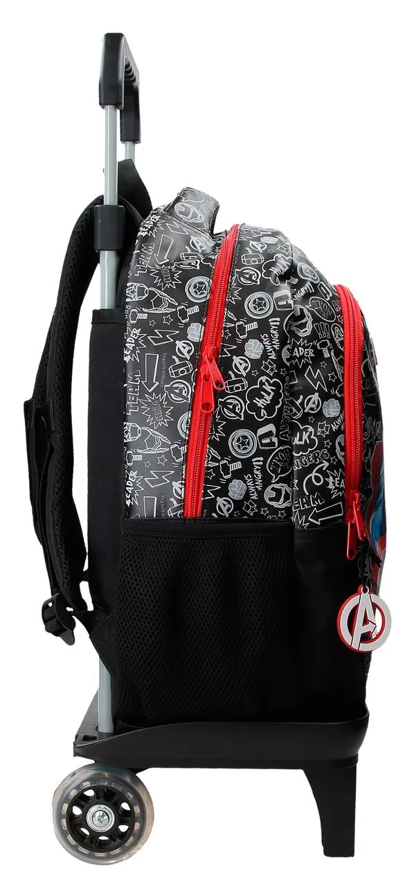 33323V1 MOCHILA ADAP. 42CM 2C. C/CARRO. TEAM AVENGERS