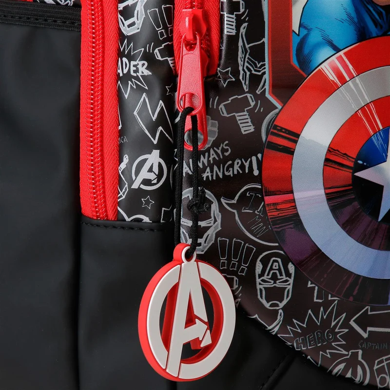 33323V1 MOCHILA ADAP. 42CM 2C. C/CARRO. TEAM AVENGERS