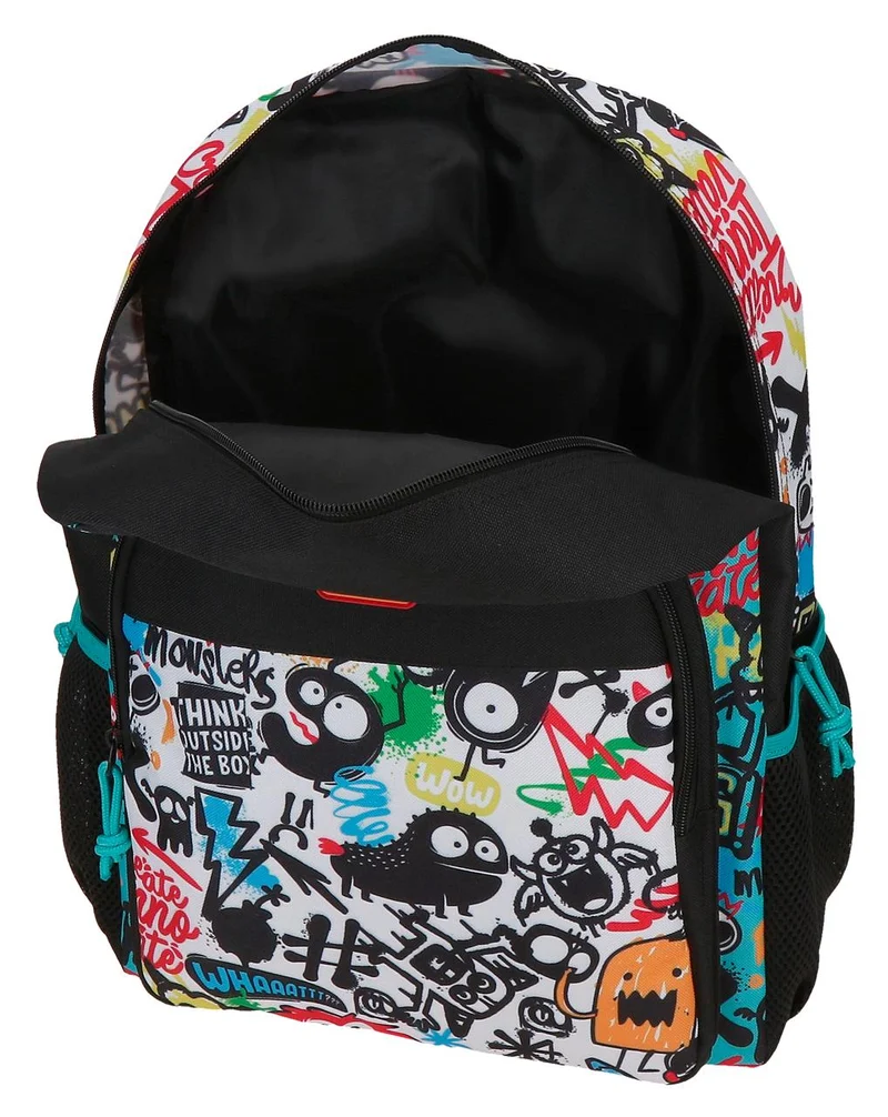 32722T1 MOCHILA ADAP. 40CM. C/CARRO. MOVOM MONSTERS NEGRO