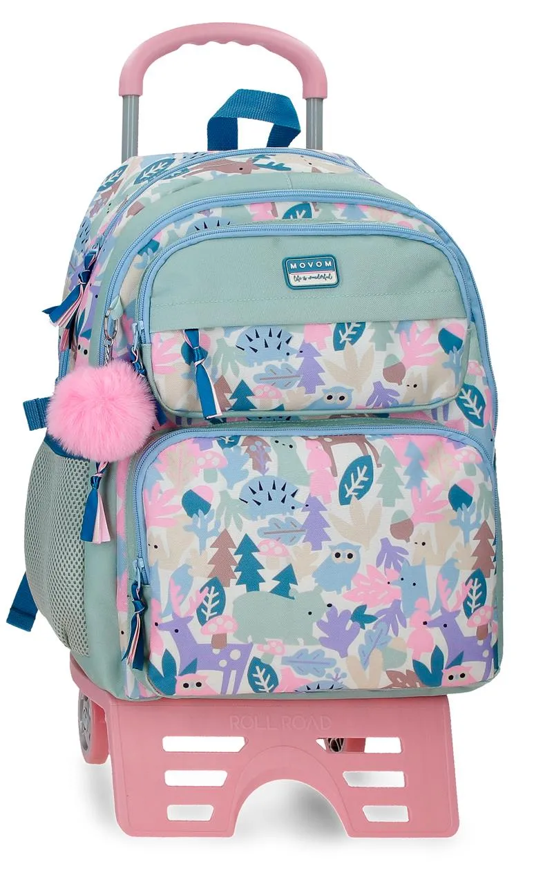 32524T2 MOCHILA ADAP. 45CM 2C. C/CARRO. MOVOM FOREST VER CL