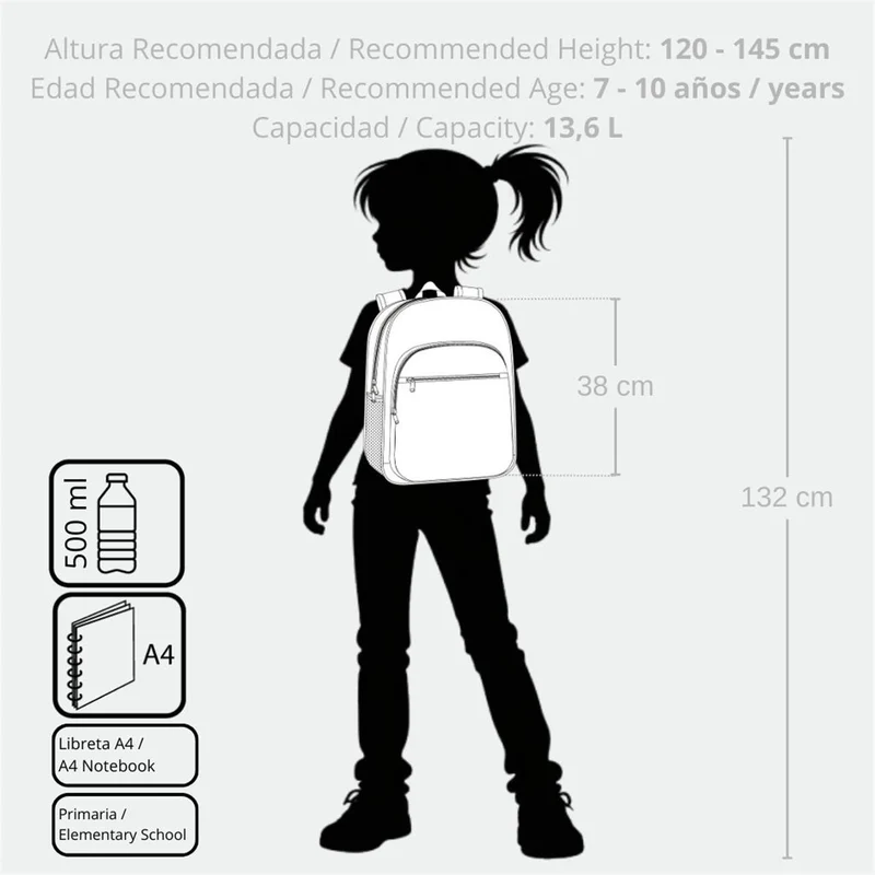 32622T1 MOCHILA ADAP. 38CM. C/CARRO. MOVOM SPRING VIBES