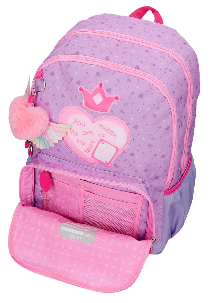 99526T1 MOCHILA ADAP. 44CM 2C. C/CARRO. ENSO QUEEN OF HEARTS