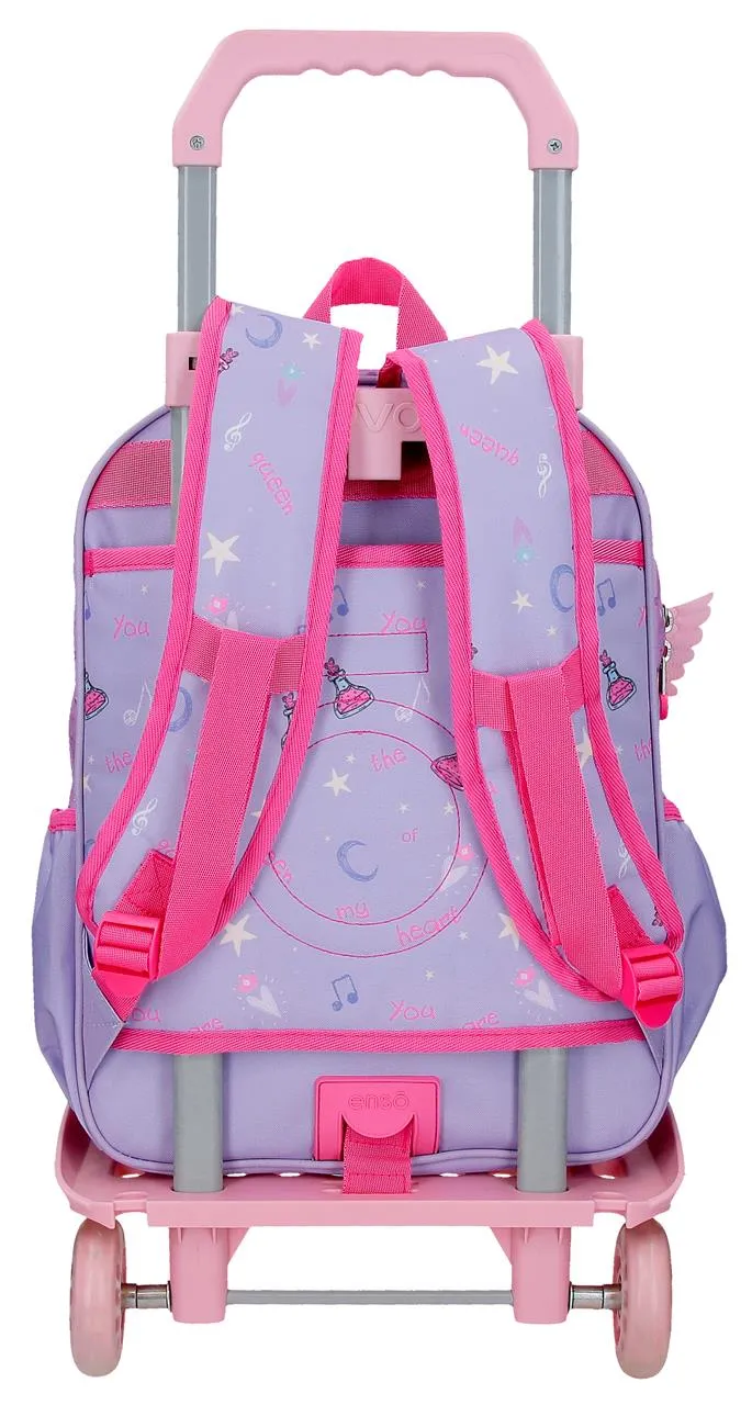 99523T1 MOCHILA ADAP. 38CM. C/CARRO. ENSO QUEEN OF HEARTS
