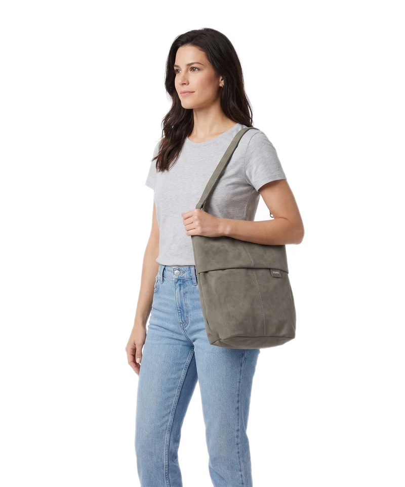 Zwei Mademoiselle.M M12 Bolso de hobo nubuk/mud