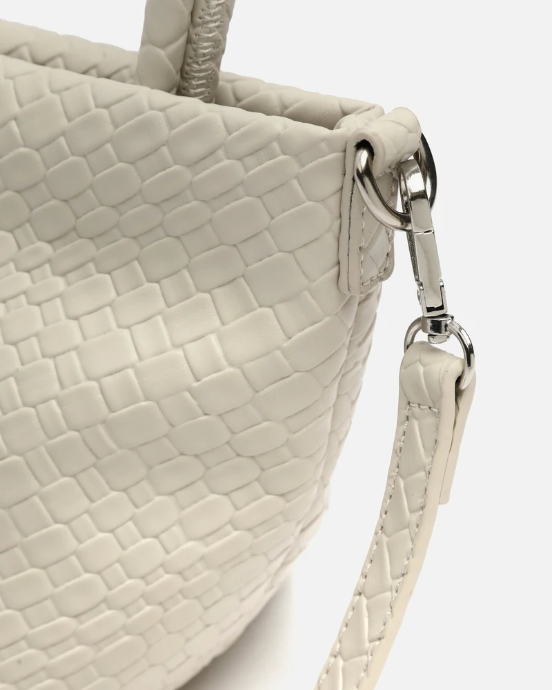 Trena bolso tote pequeño trenzado con asa bandolera extraíble