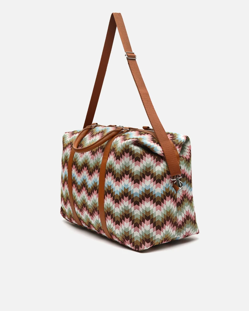 Dila bolsa fin de semana estampado jacquard con bandolera extraíble