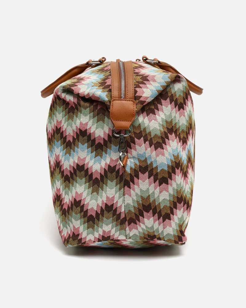 Dila bolsa fin de semana estampado jacquard con bandolera extraíble