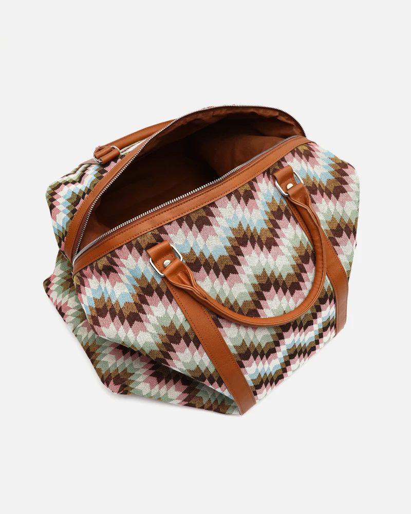 Dila bolsa fin de semana estampado jacquard con bandolera extraíble