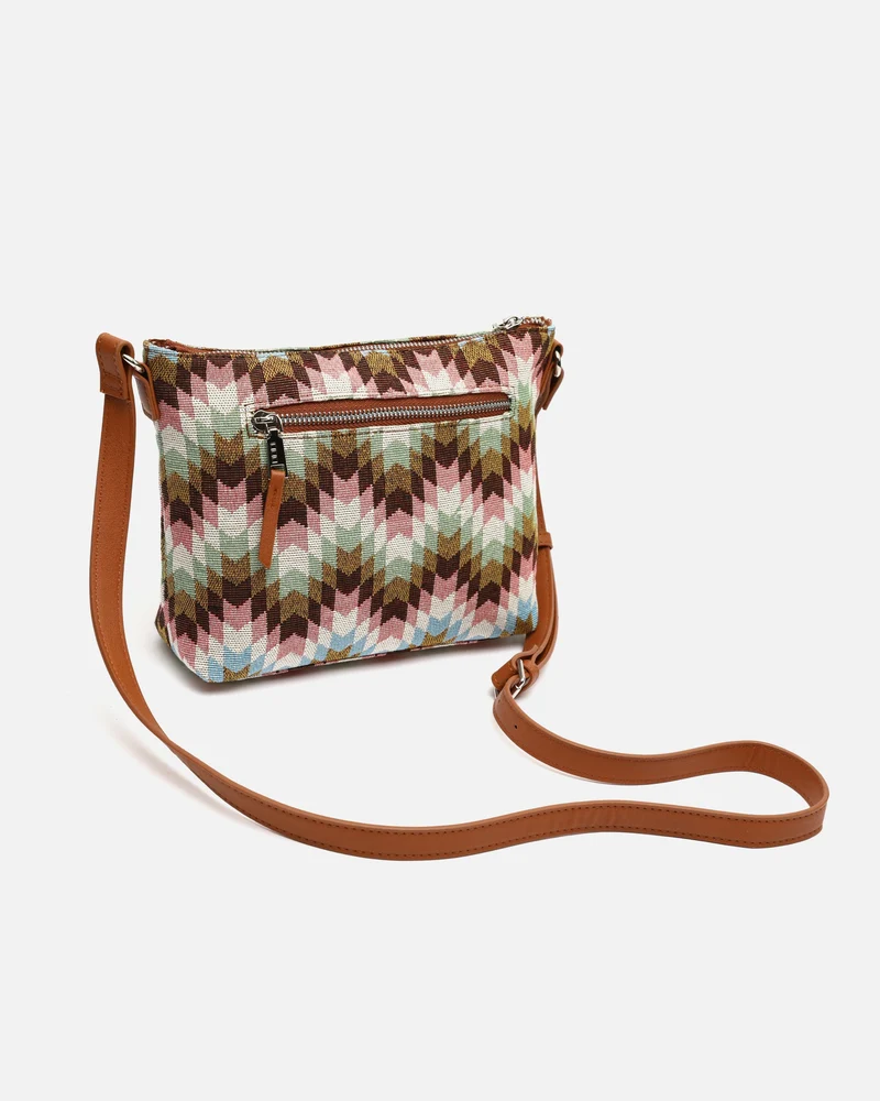 Dilas bolso bandolera pequeño con neceser extraíble y estampado jacquard