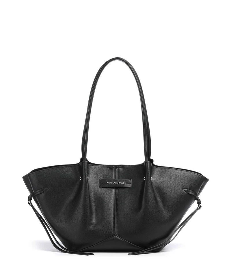 Karl Lagerfeld K/Pierced Small Bolsa shopping black nickel