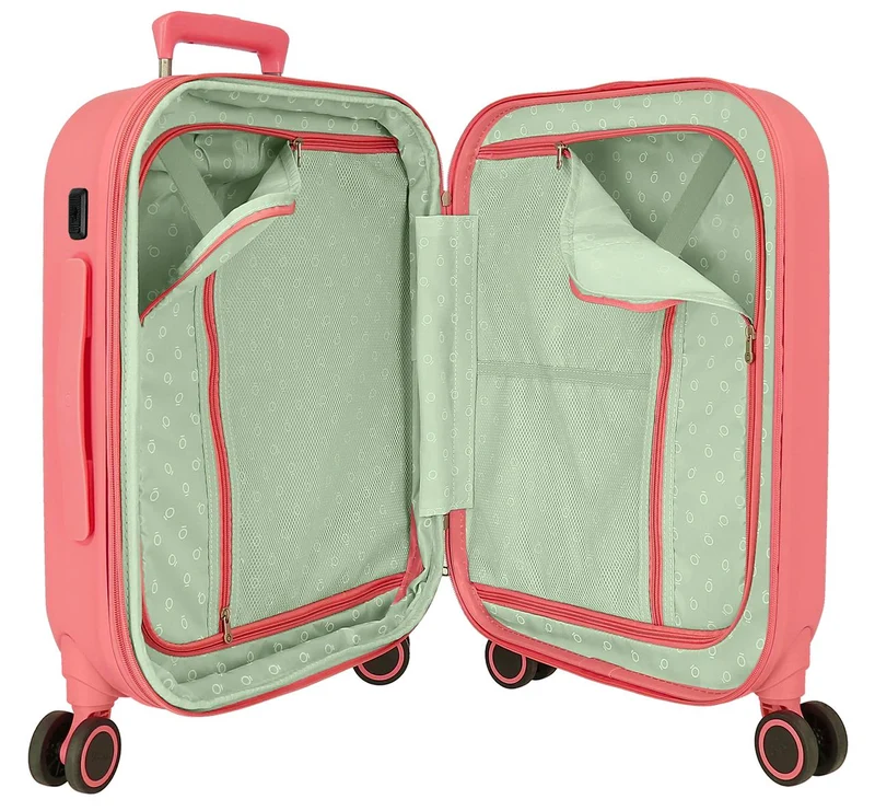 9938621 TROLLEY ABS 55CM.C/EXP. 4R. ENSO GIRL ZONE CORAL