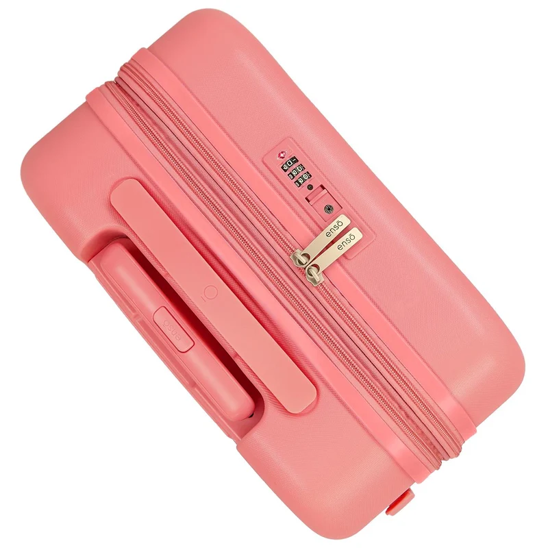 9938621 TROLLEY ABS 55CM.C/EXP. 4R. ENSO GIRL ZONE CORAL