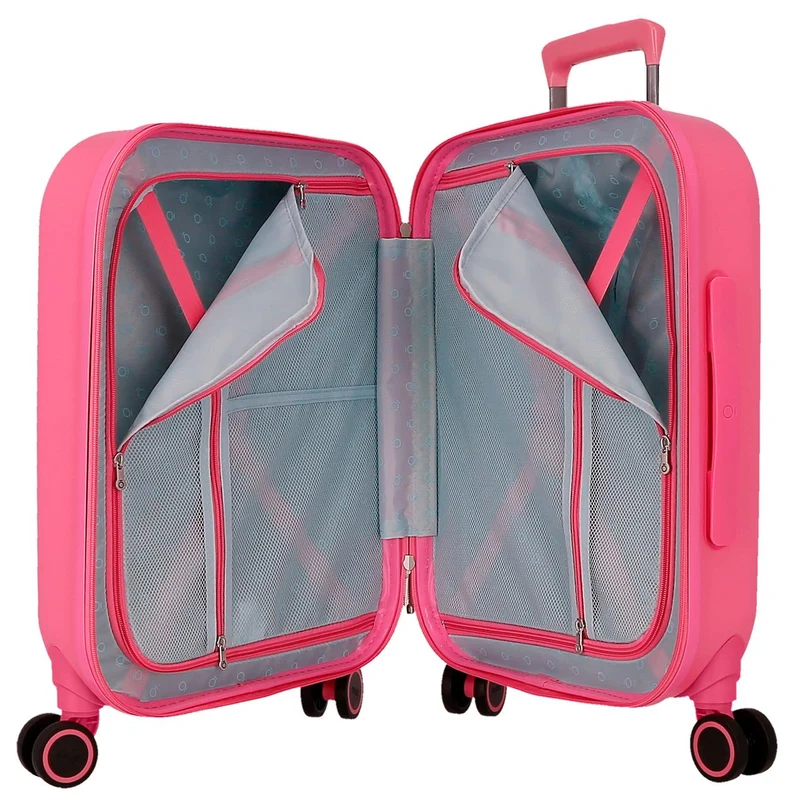 9989521 SET/2 TROLLEY ABS 55-70CM.4R. INTOTHE WILD FUCSIA