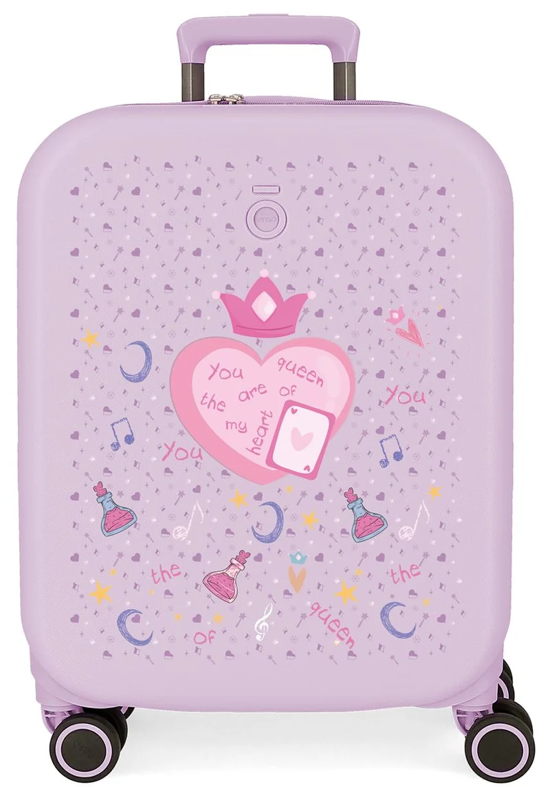 9958621 TROLLEY ABS 55CM.C/EXP.4R. ENSO QUEEN OF HEARTS LILA