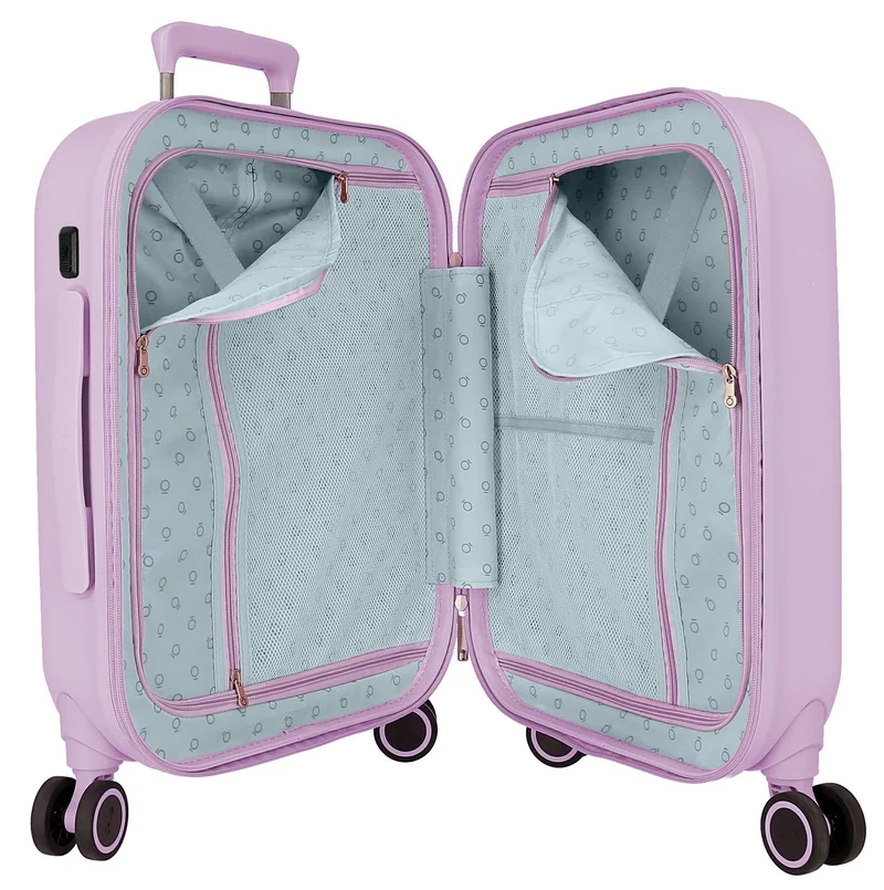 9958621 TROLLEY ABS 55CM.C/EXP.4R. ENSO QUEEN OF HEARTS LILA