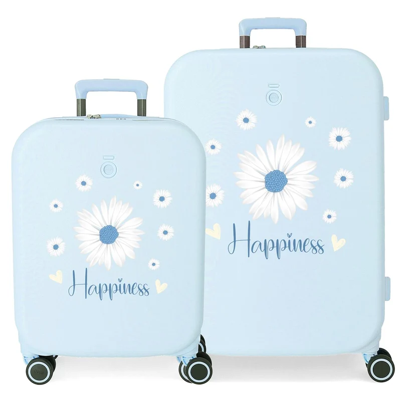9979521 SET/2 TROLLEY ABS 55-70CM.4R. HAPPINESS AZUL CLARO