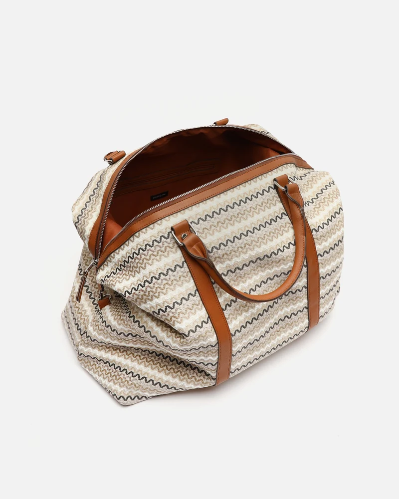 Tarvos bolsa fin de semana con estampado jacquard y bandolera extraíble