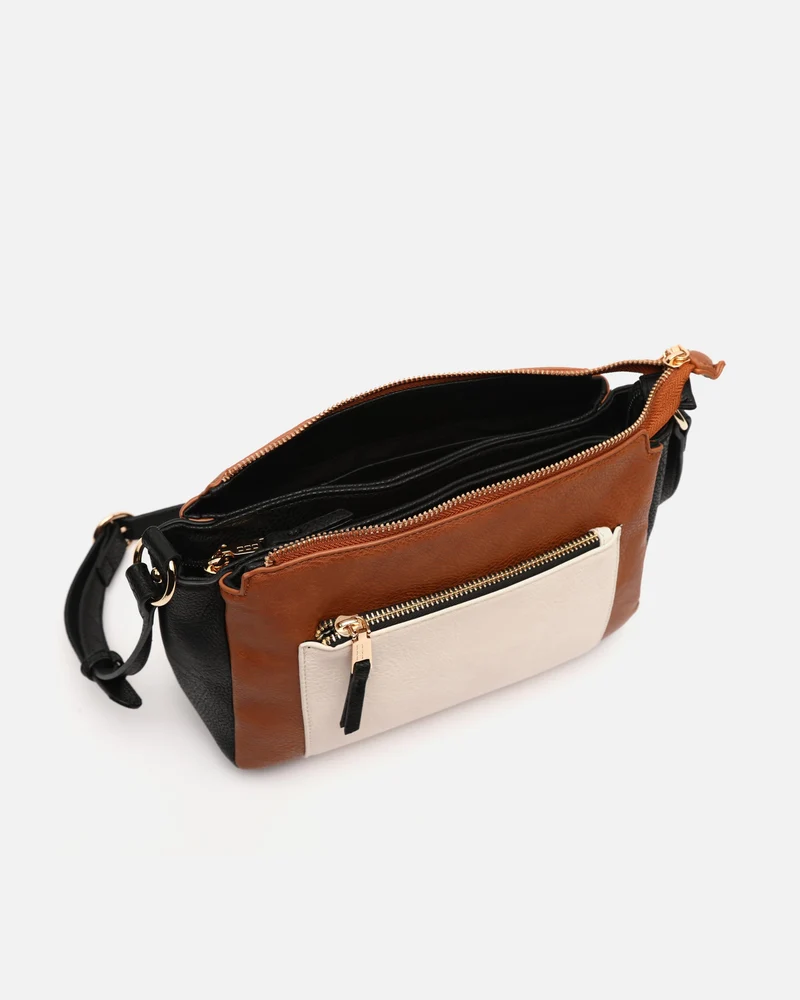 Minervi bolso bandolera pequeño tricolor