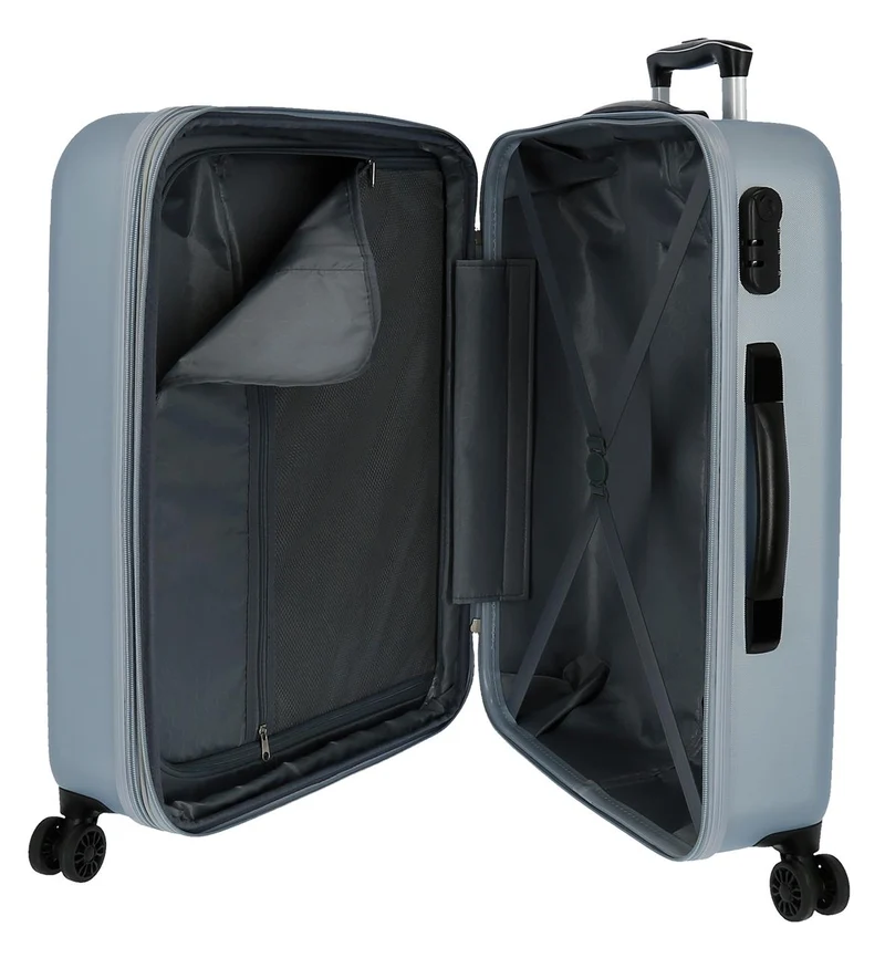 5069223 TROLLEY ABS 65CM. C/EXP. 4R. RR CAMBOYA AZUL CLARO