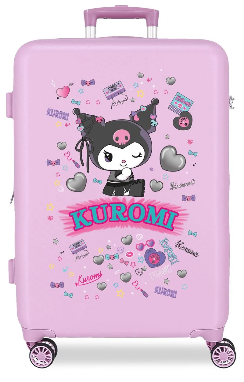 3461241 TROLLEY ABS 65CM. 4R. KUROMI RETROPOP LILA