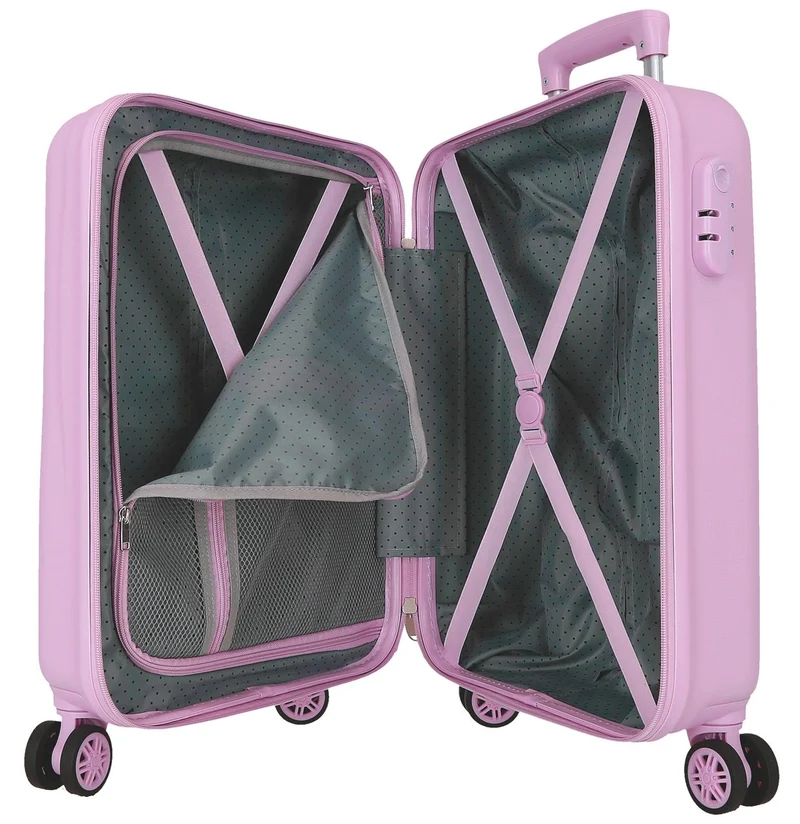 3241441 SET/2 TROLLEY ABS 55-65CM. 4R. MOVOM GOOD DAY LILA
