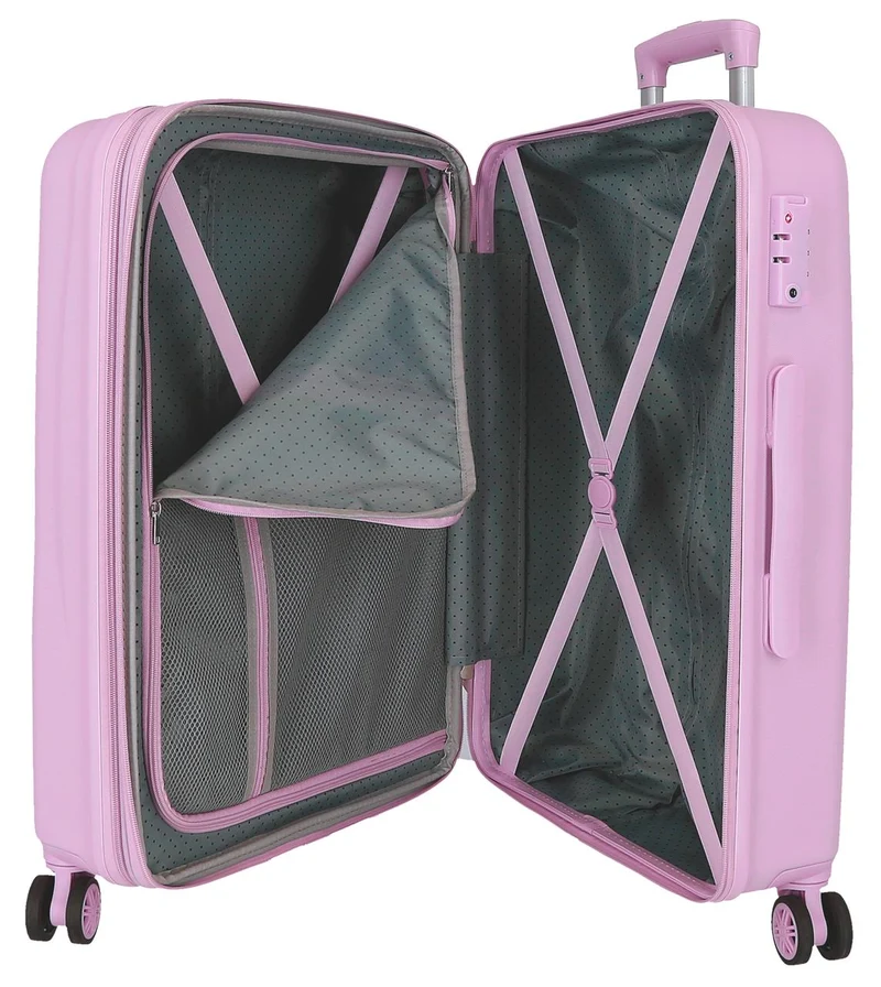 3241441 SET/2 TROLLEY ABS 55-65CM. 4R. MOVOM GOOD DAY LILA