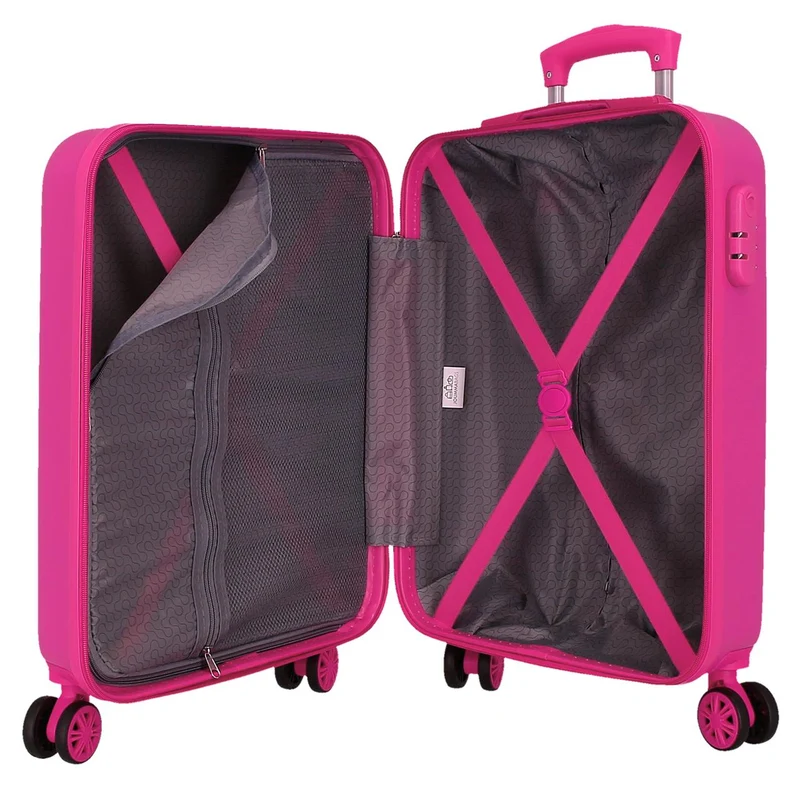 3231142 TROLLEY ABS 55CM. 4R. MOVOM BLOCK FUCSIA