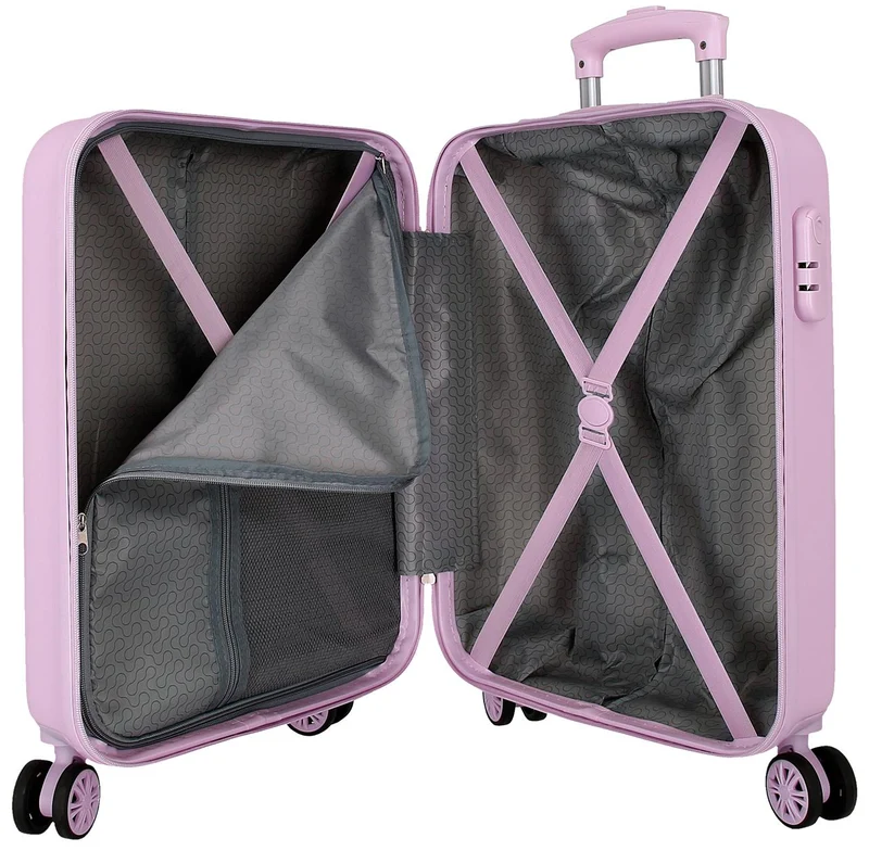 3211142 TROLLEY ABS 55CM. 4R. MOVOM BEST WISHES LILA
