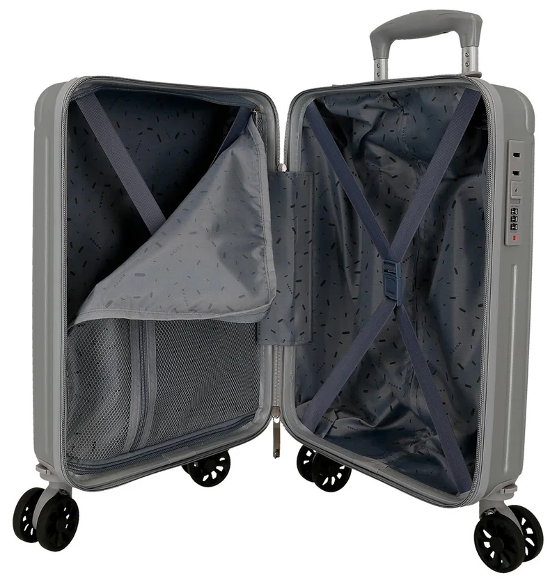 5556322 TROLLEY ABS 40CM. 4R. EXTRAIBLES. MOVOM TIMBER PLATA