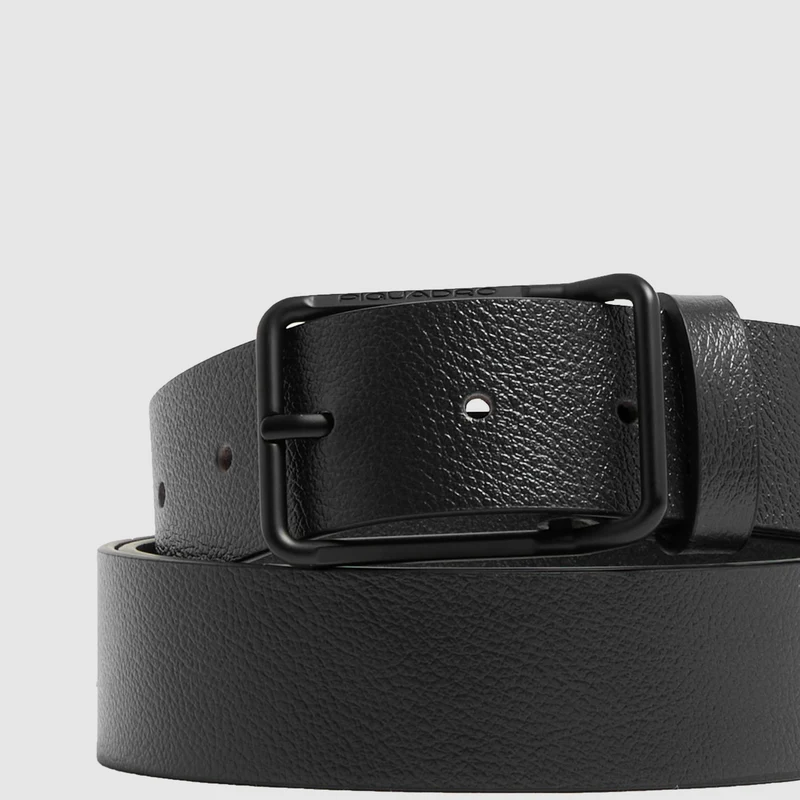 Cintura uomo in pelle con fibbia ad ardiglione