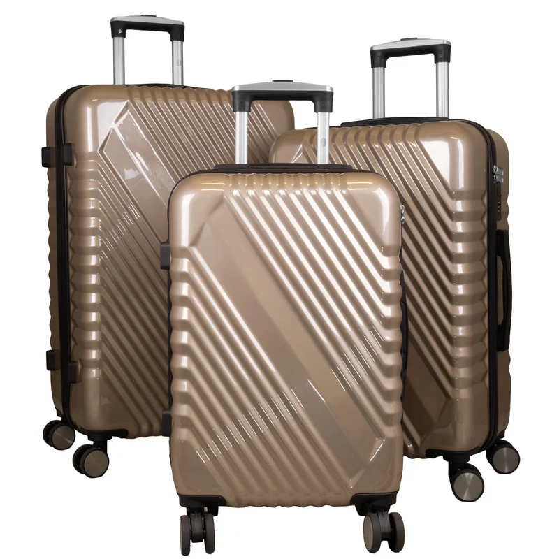 Poly-ABS Kofferset 3tlg 'Genua' champagner