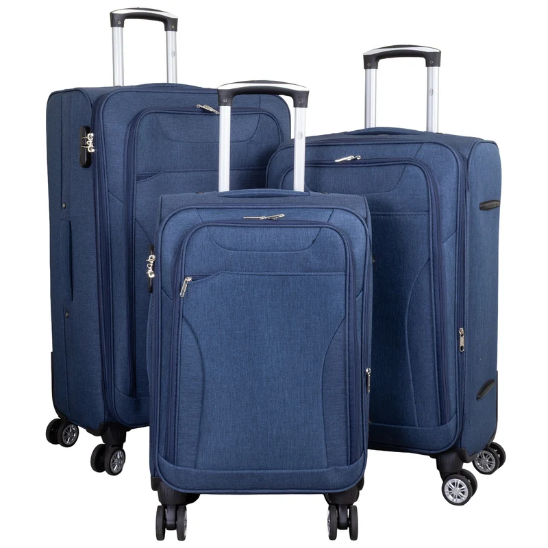 Stoff Kofferset 3tlg 'Cremona' blau