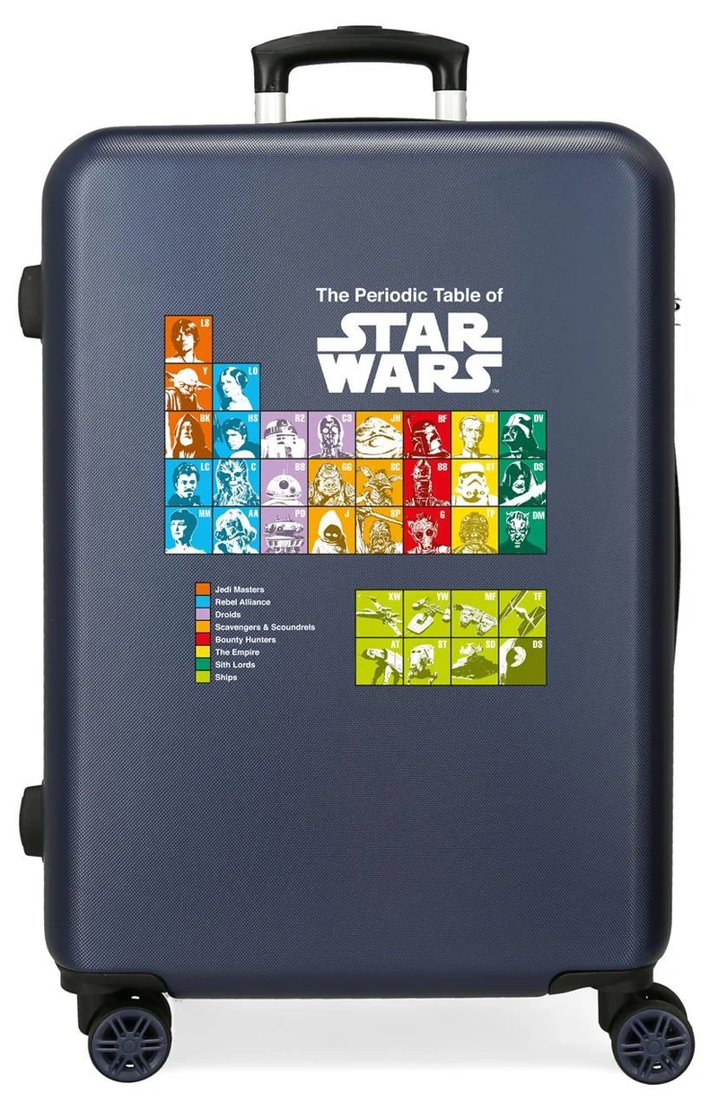 3441828 TROLLEY ABS 65CM. 4R. STAR WARS BADGES THE PERIODIC