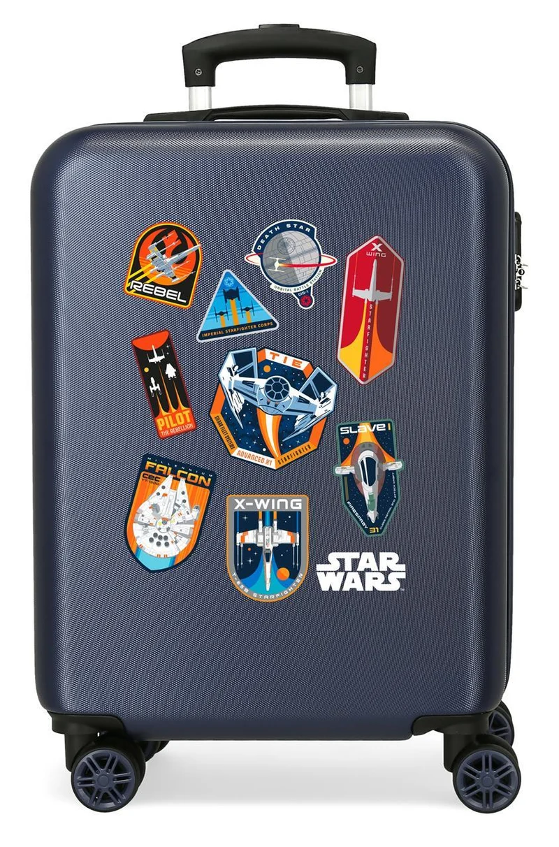 3441724 TROLLEY ABS 55CM. 4R. STAR WARS BADGES SPACE MISSION