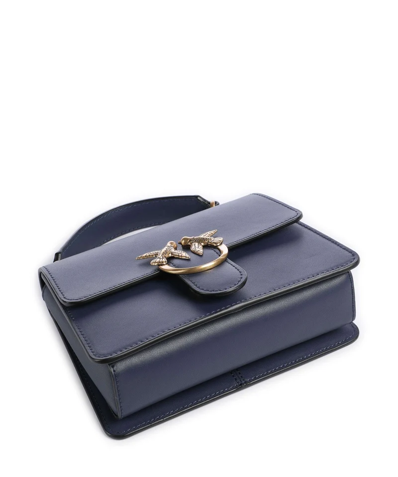 Pinko Love One Mini Bolso de mano blu indaco ombroso/antique gold