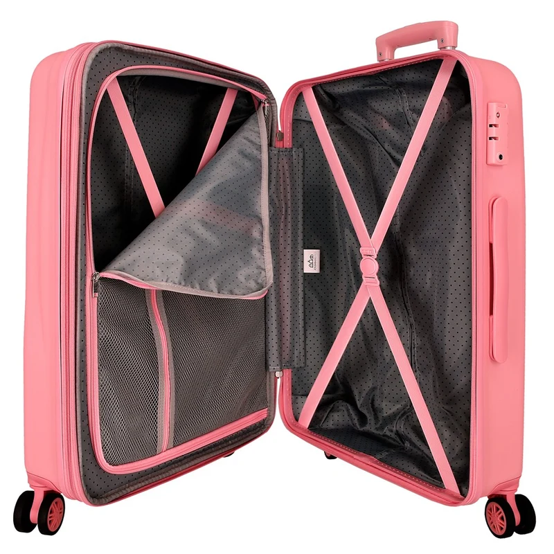 TROLLEY ABS 65CM.4R. MINNIE HAPPY TO BE ME ROSA C.101