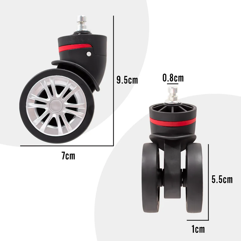 Roues de Rechange (4 Pièces), uniquement pour Todeco Valise