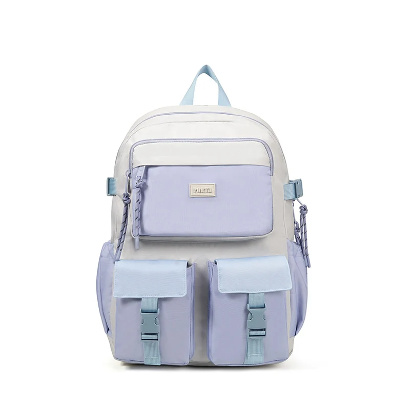 Mochila Ambar Crema/Celeste